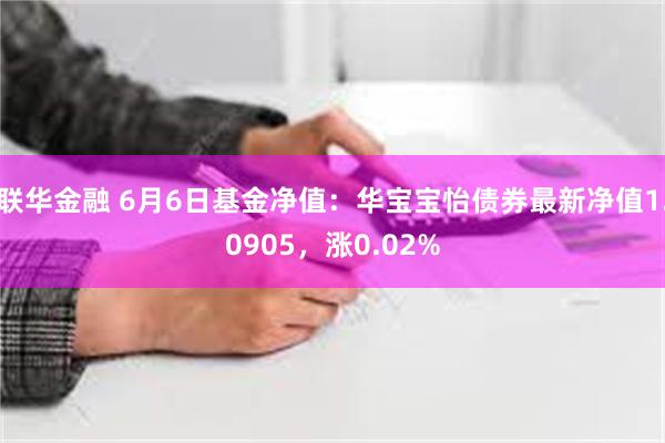 联华金融 6月6日基金净值：华宝宝怡债券最新净值1.0905，涨0.02%