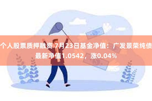 个人股票质押融资 7月23日基金净值：广发景荣纯债最新净值1.0542，涨0.04%