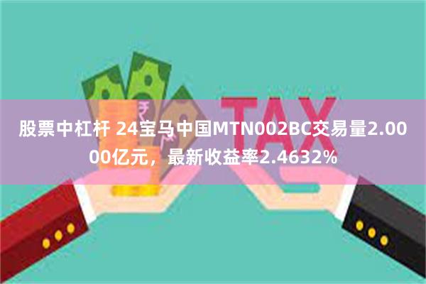 股票中杠杆 24宝马中国MTN002BC交易量2.0000亿元，最新收益率2.4632%