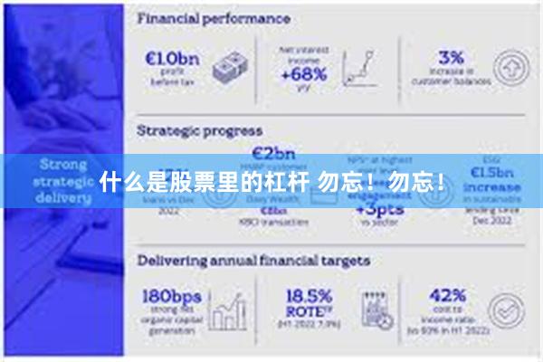 什么是股票里的杠杆 勿忘!勿忘!