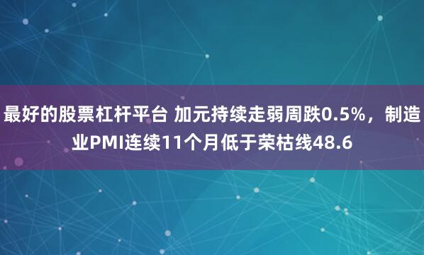 最好的股票杠杆平台 加元持续走弱周跌0.5%,制造业PMI连续11个月低于荣枯线48.6